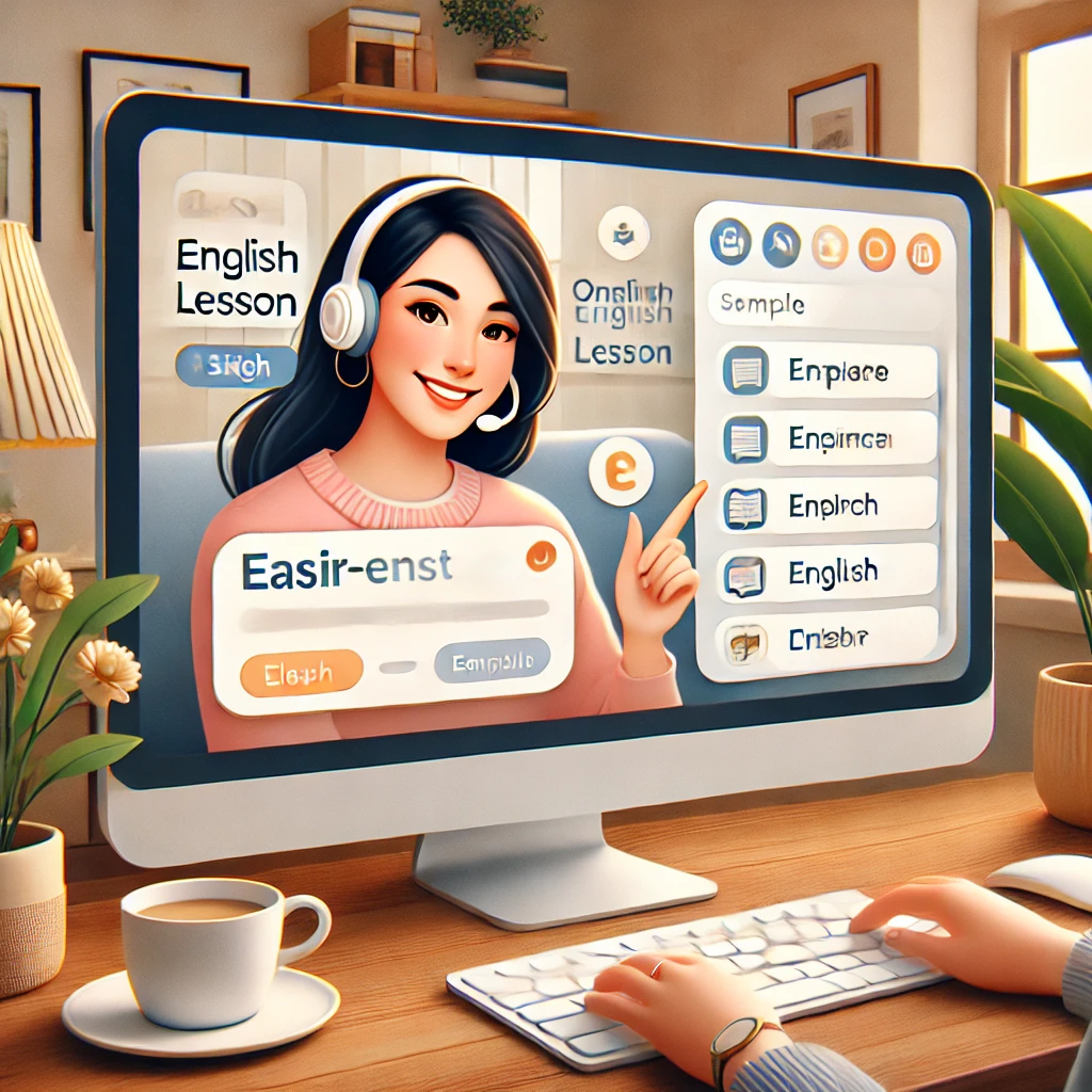 Here is the generated image depicting a user-friendly online interface designed for people who are not tech-savvy. The scene includes a woman easily navigating through an online English lesson platform, showing clear, simple instructions on a computer screen, with the woman looking comfortable and confident. The environment is well-lit and the user is surrounded by helpful icons and buttons on the screen, creating a relaxed learning atmosphere with personal touches like a plant and a cup of coffee.

![User-Friendly Online Interface](file-1e7mg0Ae0188mwf0dMamOrpN)